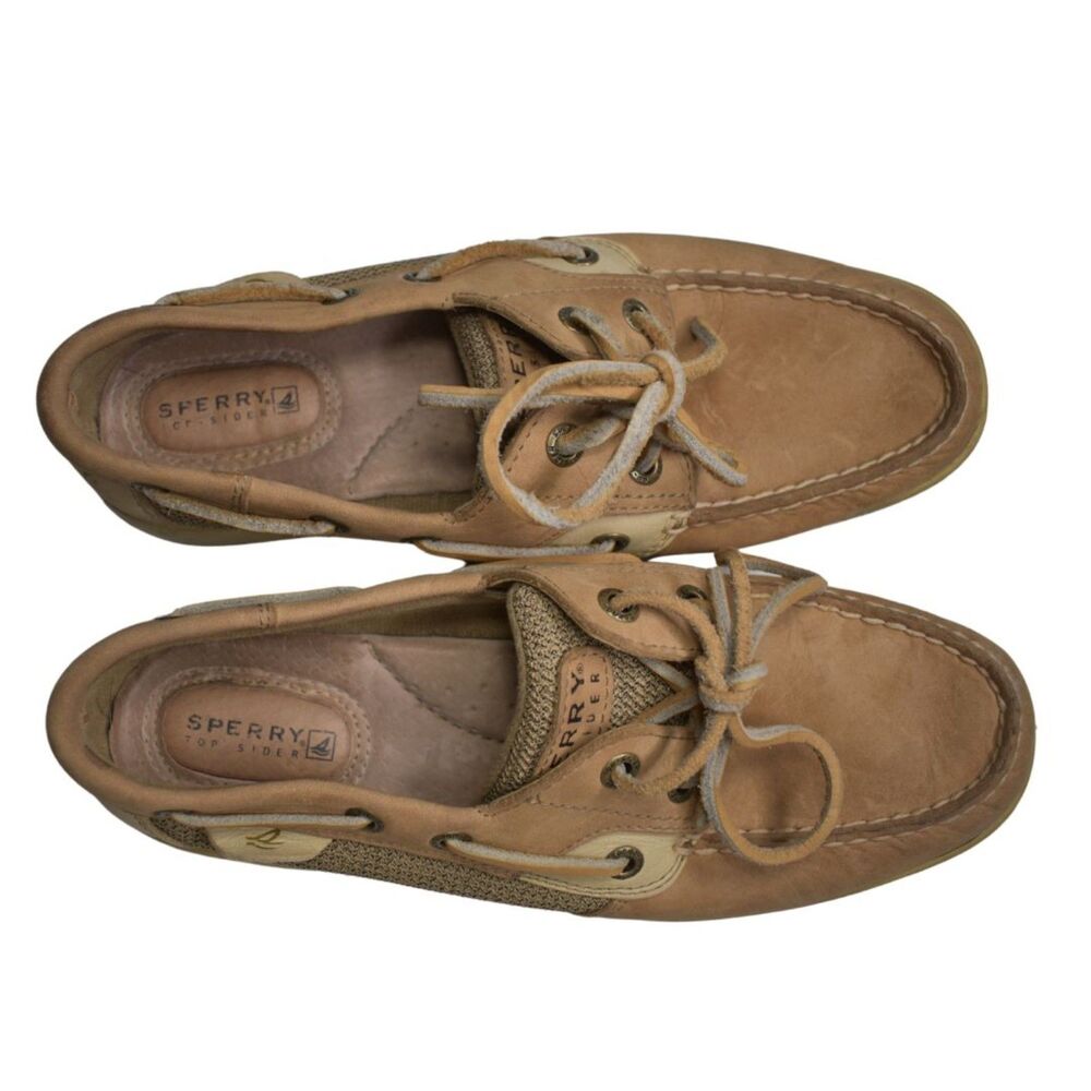 Sperry Topsider Boat Shoes Leather Brown Casual Flats Womens 7